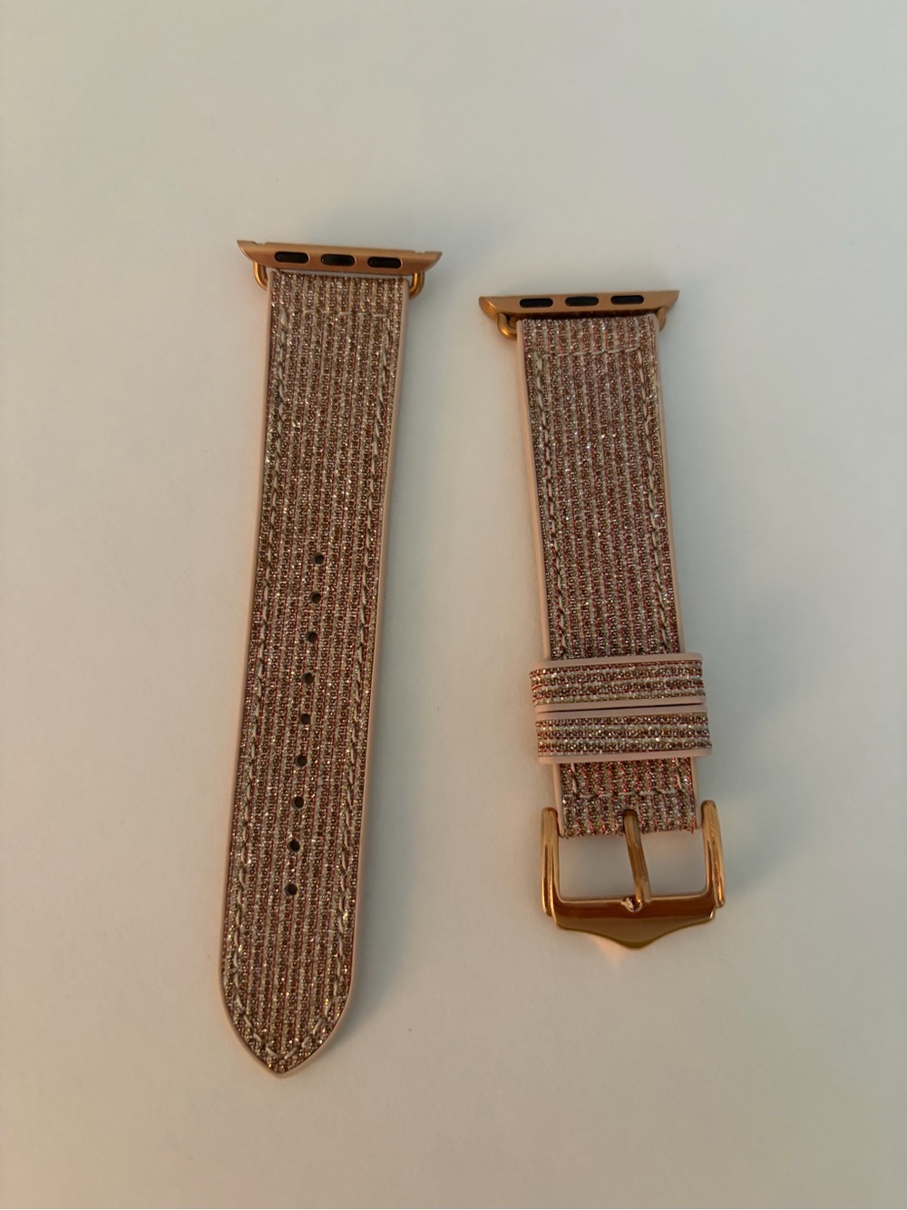 Rose Gold Glitter Nylon Replacement Watch Band for Smartwatch